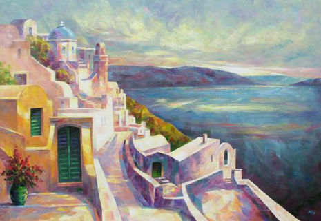 Korognai J�nos, Alkonyat Santorini sziget�n